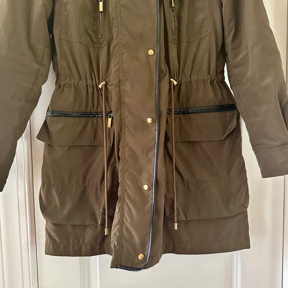 Zara Basic Utility Full Zip Cinch Lightweight Hoo… - image 4